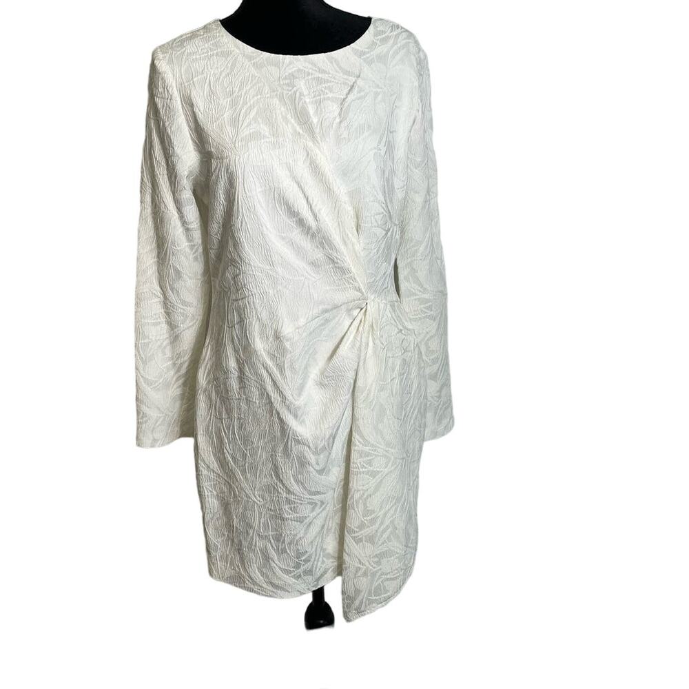 Elegant White Faux wrap Midi Dress